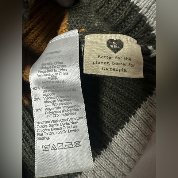 Madewell Thompson Pocket Pullover Sweater Arctic Ice Stripe Size XS - Picture 5 of 8